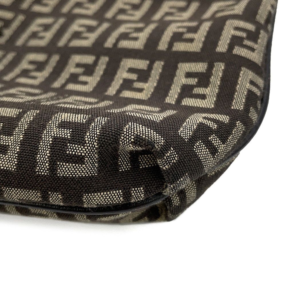 Fendi Shoulder Bag Zucchino Mamma Bucket Canvas Leather Zucca — view 7