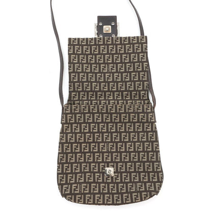 Fendi Shoulder Bag Zucchino Mamma Bucket Canvas Leather Zucca — view 5