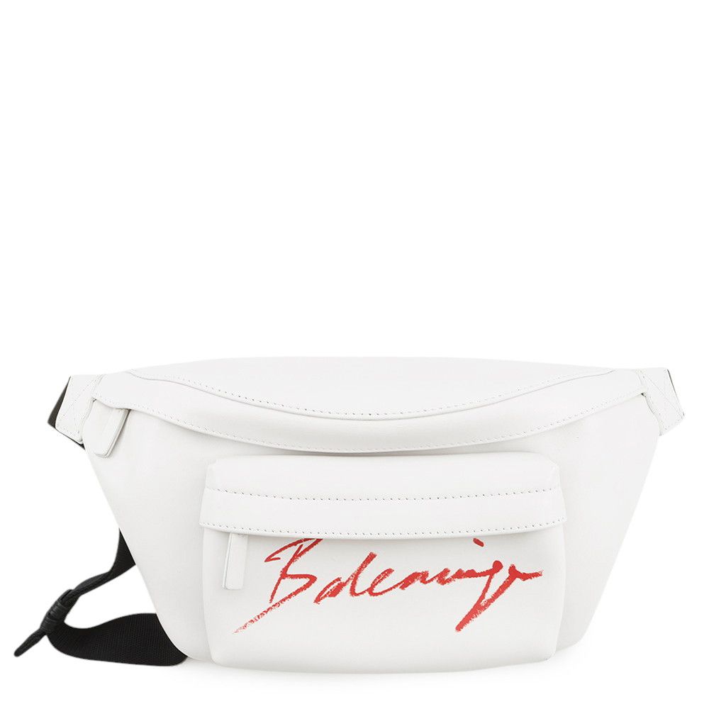 Balenciaga Belt Bag Everyday Logo Leather White