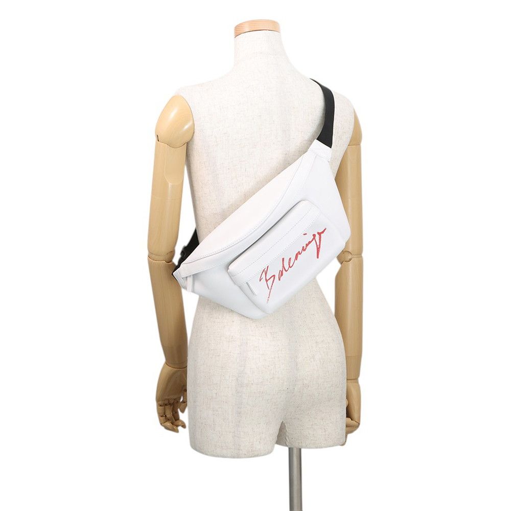 Balenciaga Belt Bag Everyday Logo Leather White — view 5