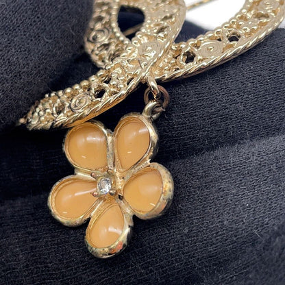 Chanel Brooch CC Logo Flower Metal — view 5