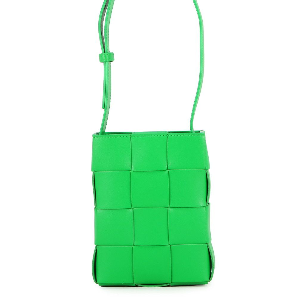 Bottega Veneta Shoulder Bag Intrecciato Cassette Phone Pouch Green