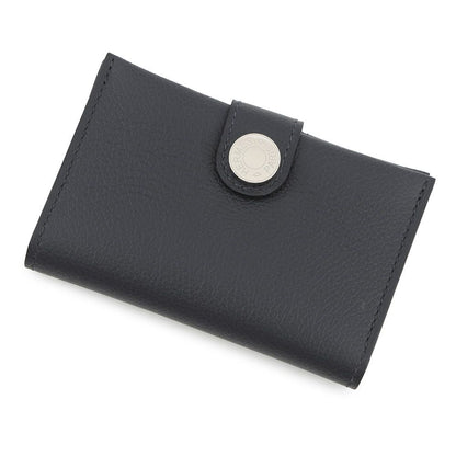 Hermes Card Case Canvas Silver Ever Color Business Holder