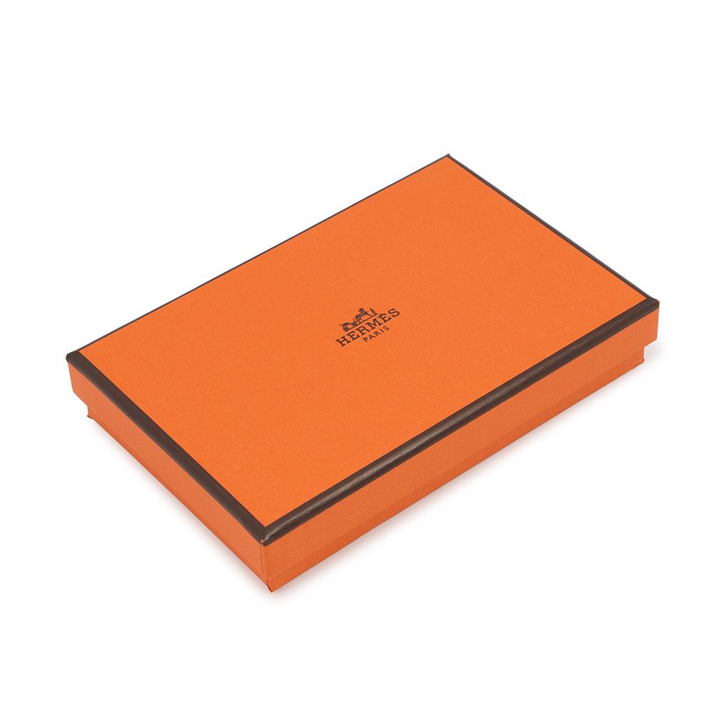 Hermes Card Case Canvas Silver Ever Color Business Holder — view 6