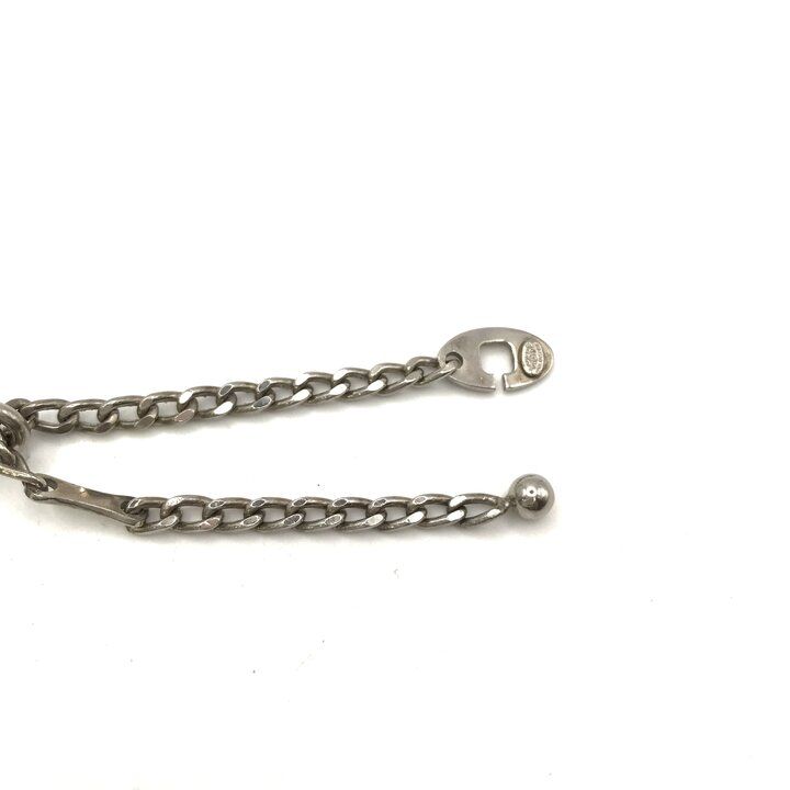 Chanel Logo Silver Plate Bag Charm Key Holder — view 5