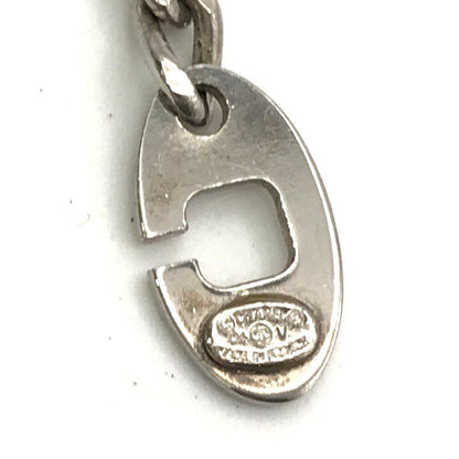Chanel Logo Silver Plate Bag Charm Key Holder — view 6