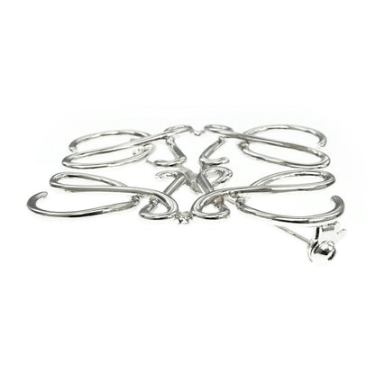 Loewe Anagram Brooch Metal Palladium Silver — view 4