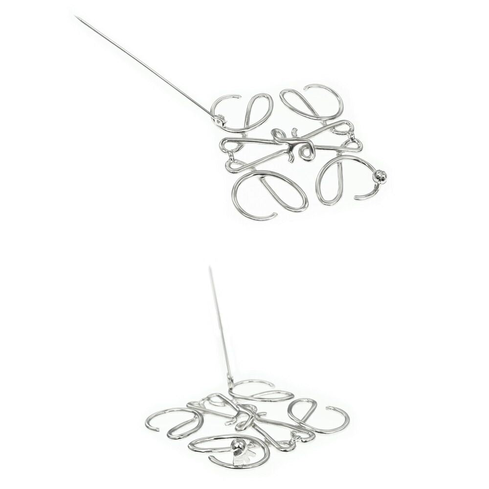 Loewe Anagram Brooch Metal Palladium Silver — view 7