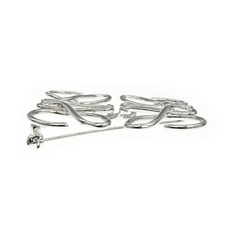 Loewe Anagram Brooch Metal Palladium Silver — view 5