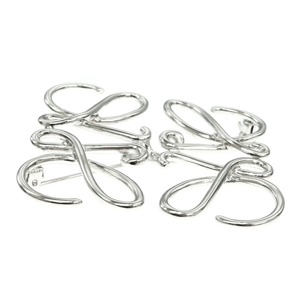 Loewe Anagram Brooch Metal Palladium Silver — view 6