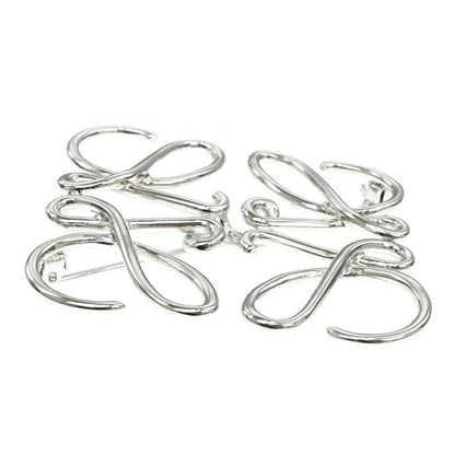 Loewe Anagram Brooch Metal Palladium Silver — view 6