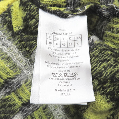 Dior hmmdio le hmm Knit le Cashmere Shaw Toheight 36 Yellow LadySecond Sweater — view 7