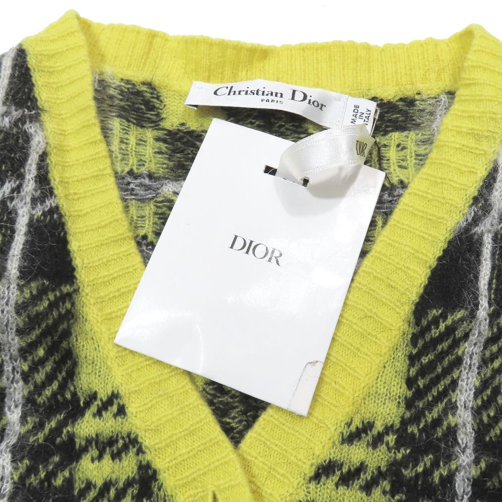 Dior hmmdio le hmm Knit le Cashmere Shaw Toheight 36 Yellow LadySecond Sweater — view 6