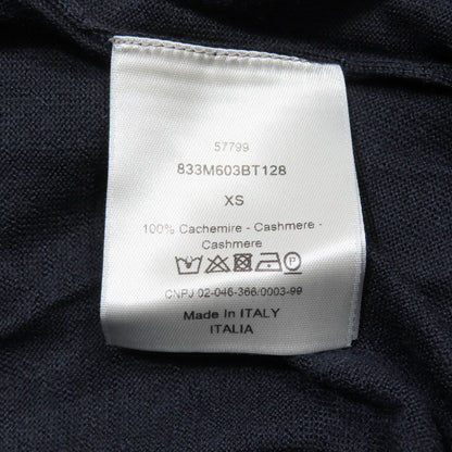 Dior Ji Ta Tole Knit Bee Embroidery Top XS Navy Second Sweater — view 7
