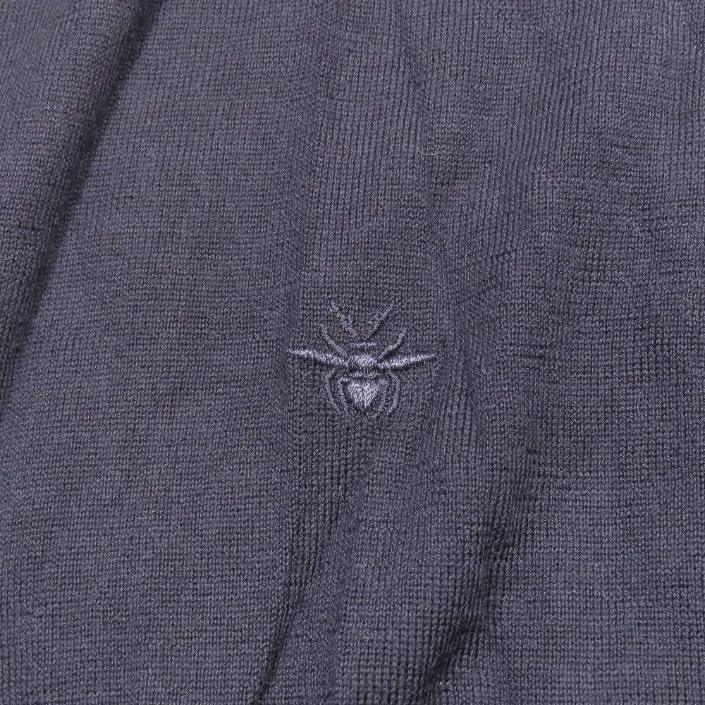 Dior Ji Ta Tole Knit Bee Embroidery Top XS Navy Second Sweater — view 5