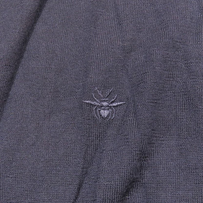 Dior Ji Ta Tole Knit Bee Embroidery Top XS Navy Second Sweater — view 5