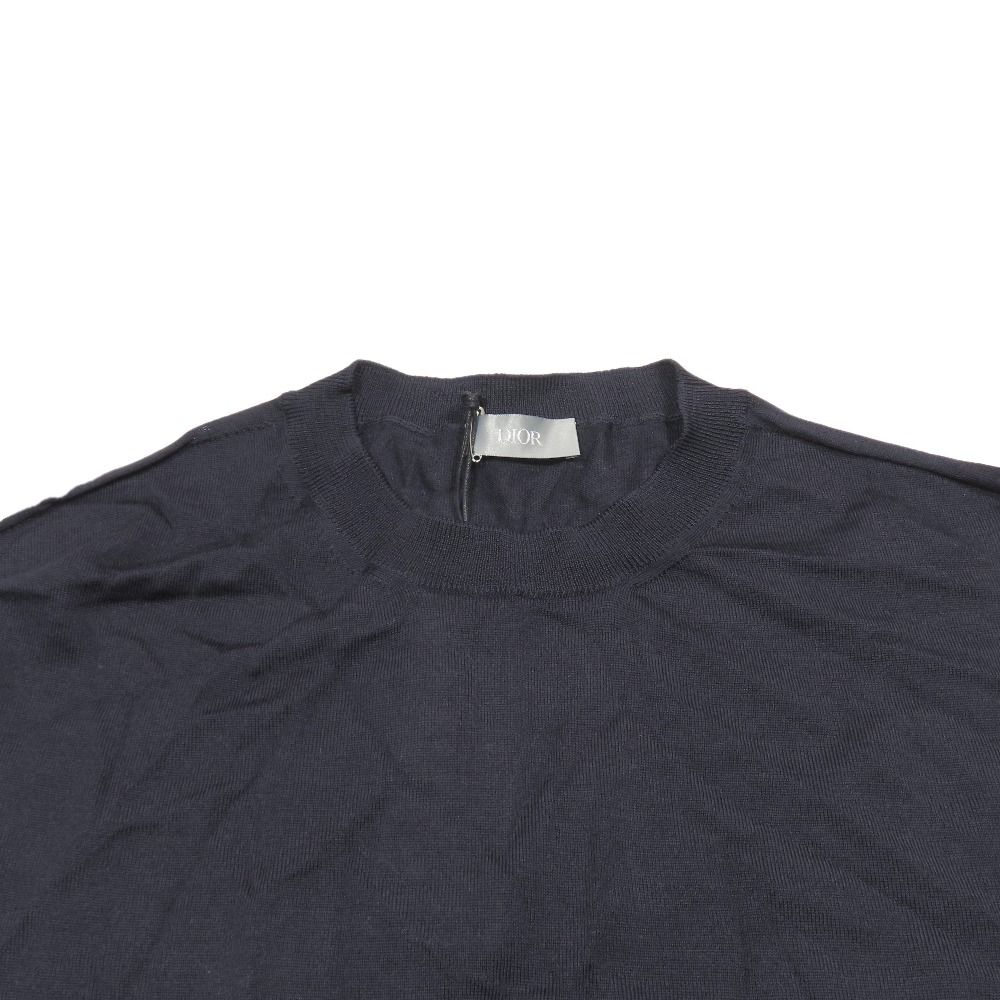 Dior Ji Knit le Embroidery Top L Navy Second Sweater — view 3