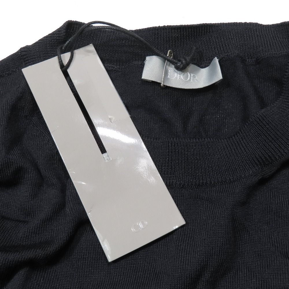 Dior Ji Knit le Embroidery Top L Navy Second Sweater — view 6