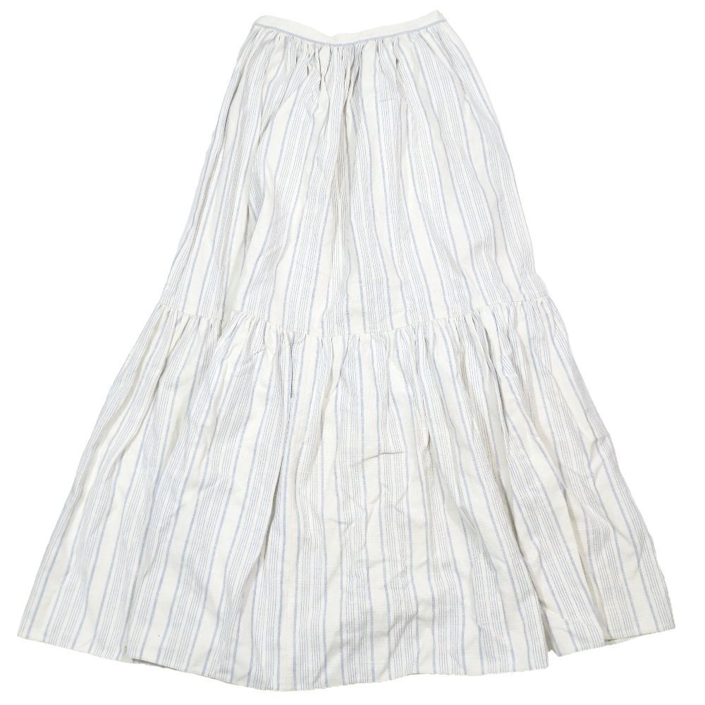 Dior hmmdio le Vinegarto Skirt Long Cotton Silk 38 White Blue LadySecond — view 2