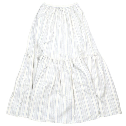 Dior hmmdio le Vinegarto Skirt Long Cotton Silk 38 White Blue LadySecond