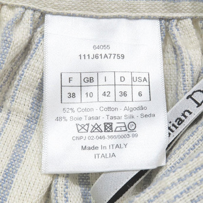 Dior hmmdio le Vinegarto Skirt Long Cotton Silk 38 White Blue LadySecond — view 6