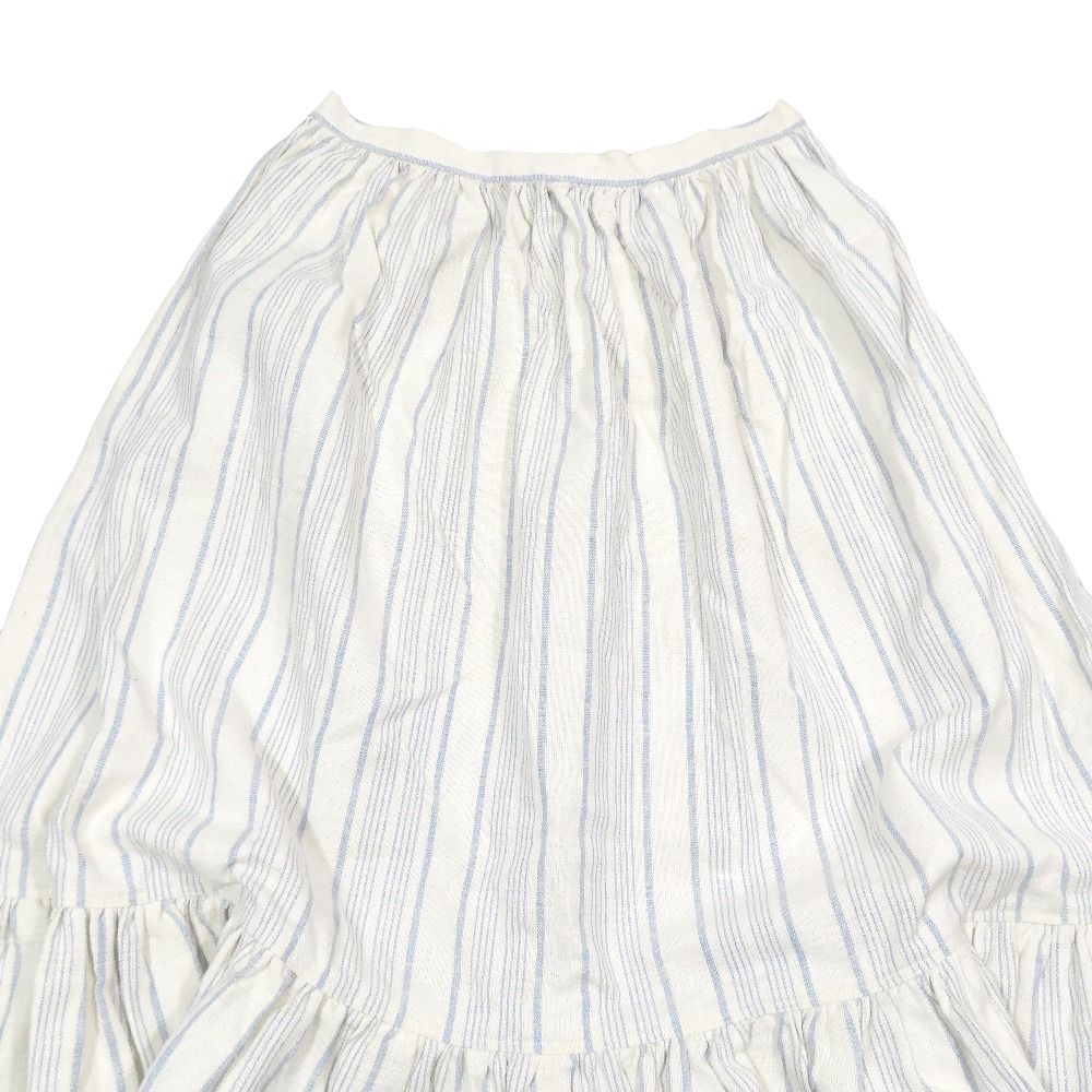 Dior hmmdio le Vinegarto Skirt Long Cotton Silk 38 White Blue LadySecond — view 4