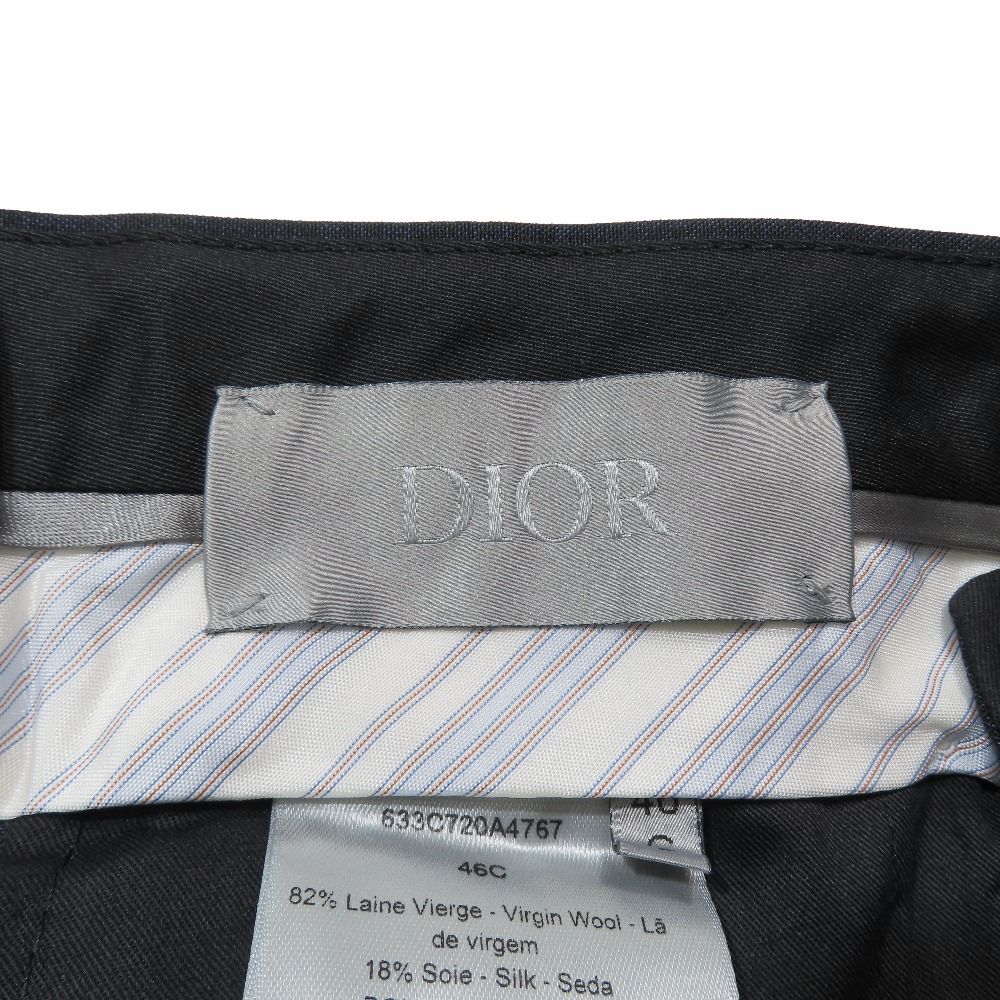 Dior Trousers Depants Hmmta revinegar le Silk 46c Navy Second Pants — view 5