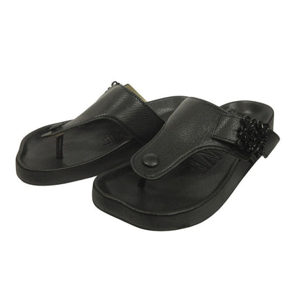 Loewe Ease Sandal Shu-z Shoes Anagram hmm to Leather 35 Black LadySecond — view 3