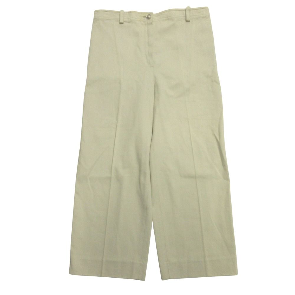 Chanel hmm de hmm Pants CC Logo Tale hmm Ji Beige LadySecond