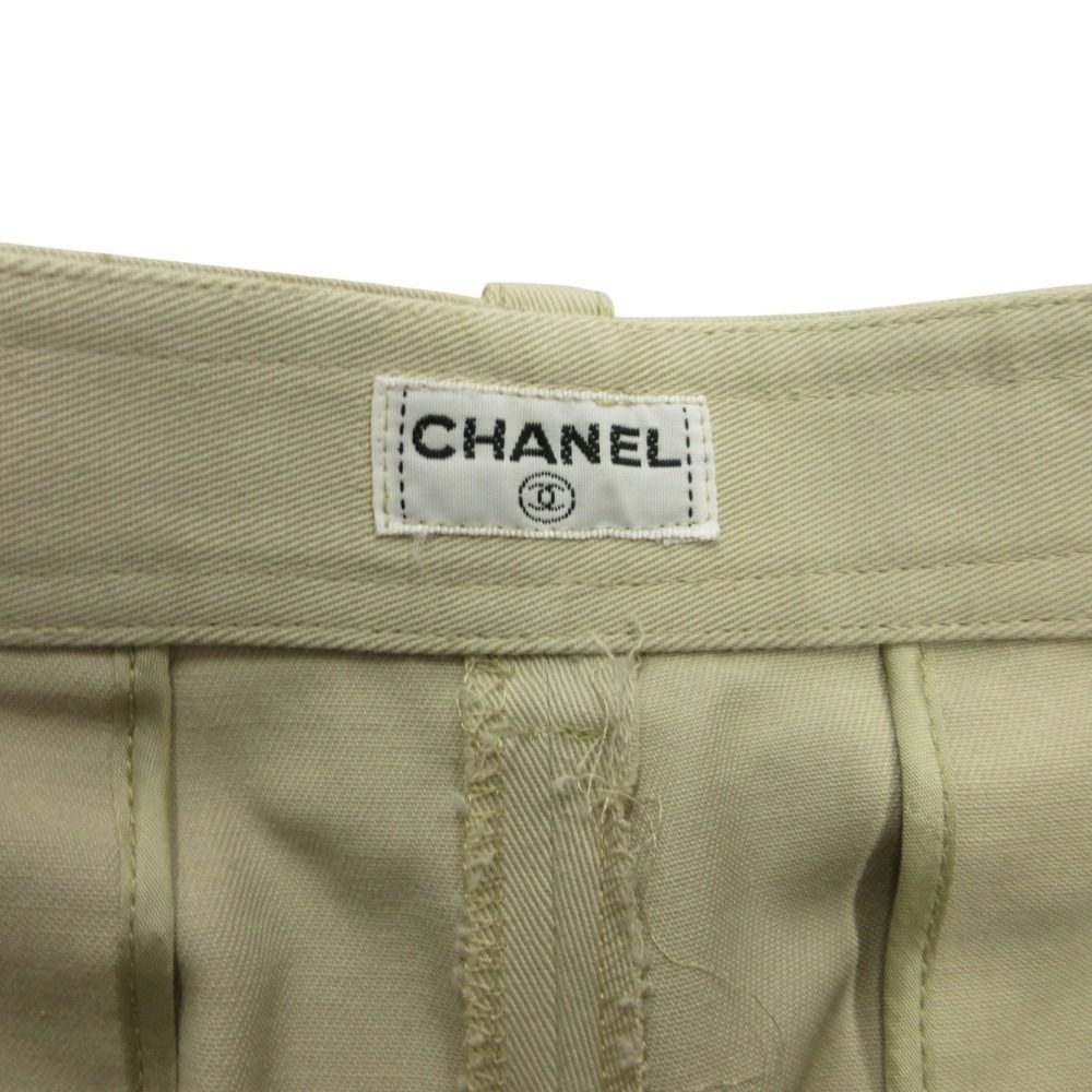 Chanel hmm de hmm Pants CC Logo Tale hmm Ji Beige LadySecond — view 9