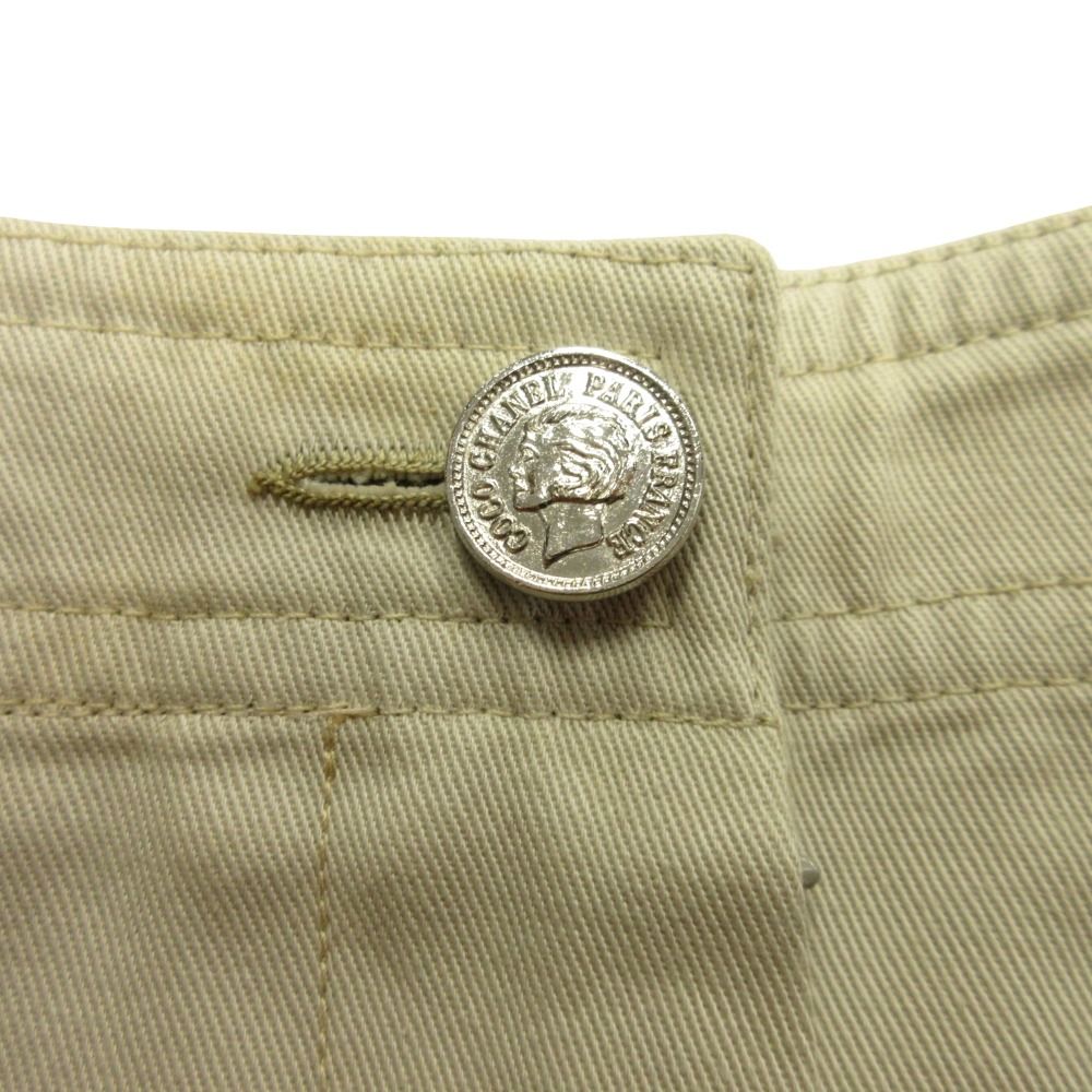 Chanel hmm de hmm Pants CC Logo Tale hmm Ji Beige LadySecond — view 3