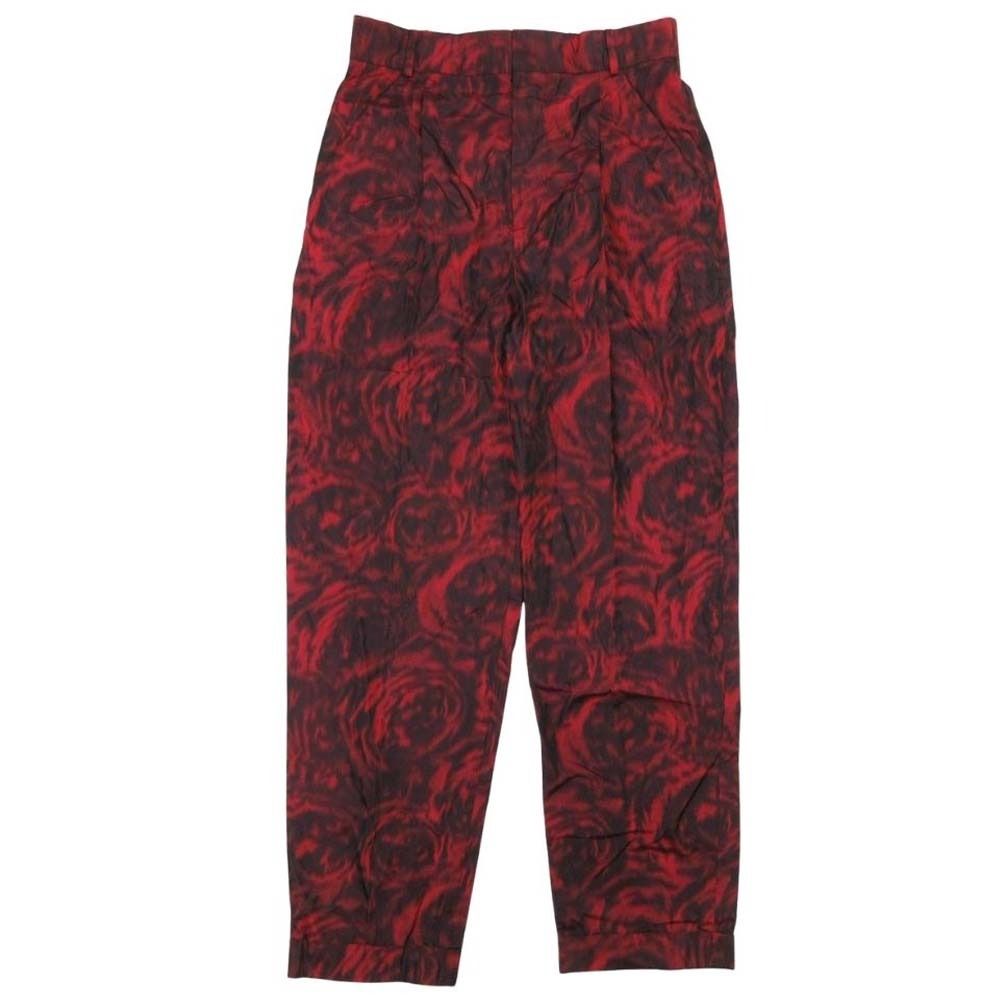Dior hmmdio le Silk Tapants de Trousers 34 Red Black LadySecond Pants