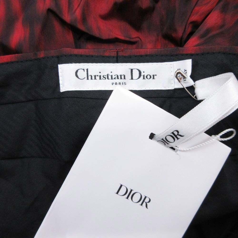Dior hmmdio le Silk Tapants de Trousers 34 Red Black LadySecond Pants — view 6