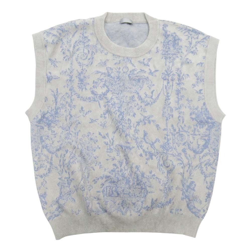Dior Homme Dio le a O-ba Knit Vest de leo Sweater L Gray Second