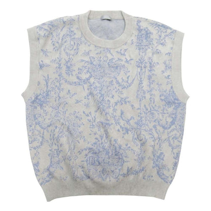 Dior Homme Dio le a O-ba Knit Vest de leo Sweater L Gray Second