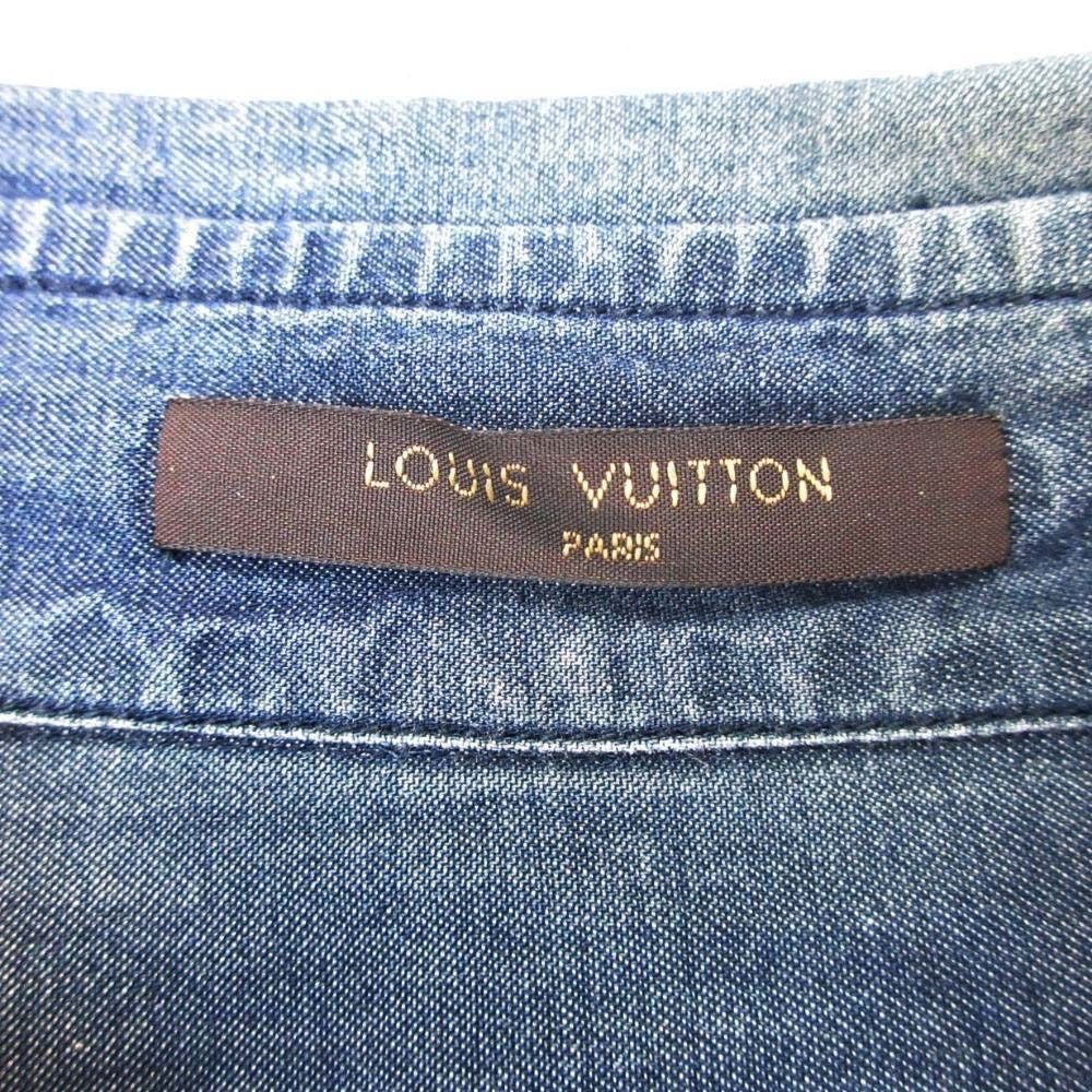 Louis Vuitton Logo Taleplate Denim Top To L Indigo Blue Second — view 9