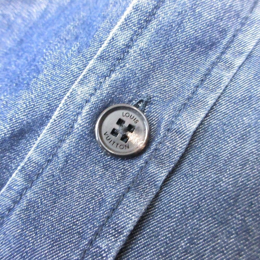 Louis Vuitton Logo Taleplate Denim Top To L Indigo Blue Second — view 6