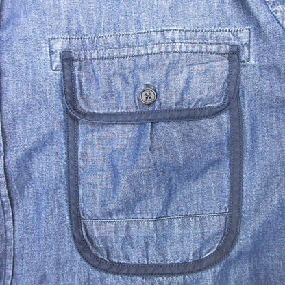 Louis Vuitton Logo Taleplate Denim Top To L Indigo Blue Second — view 5