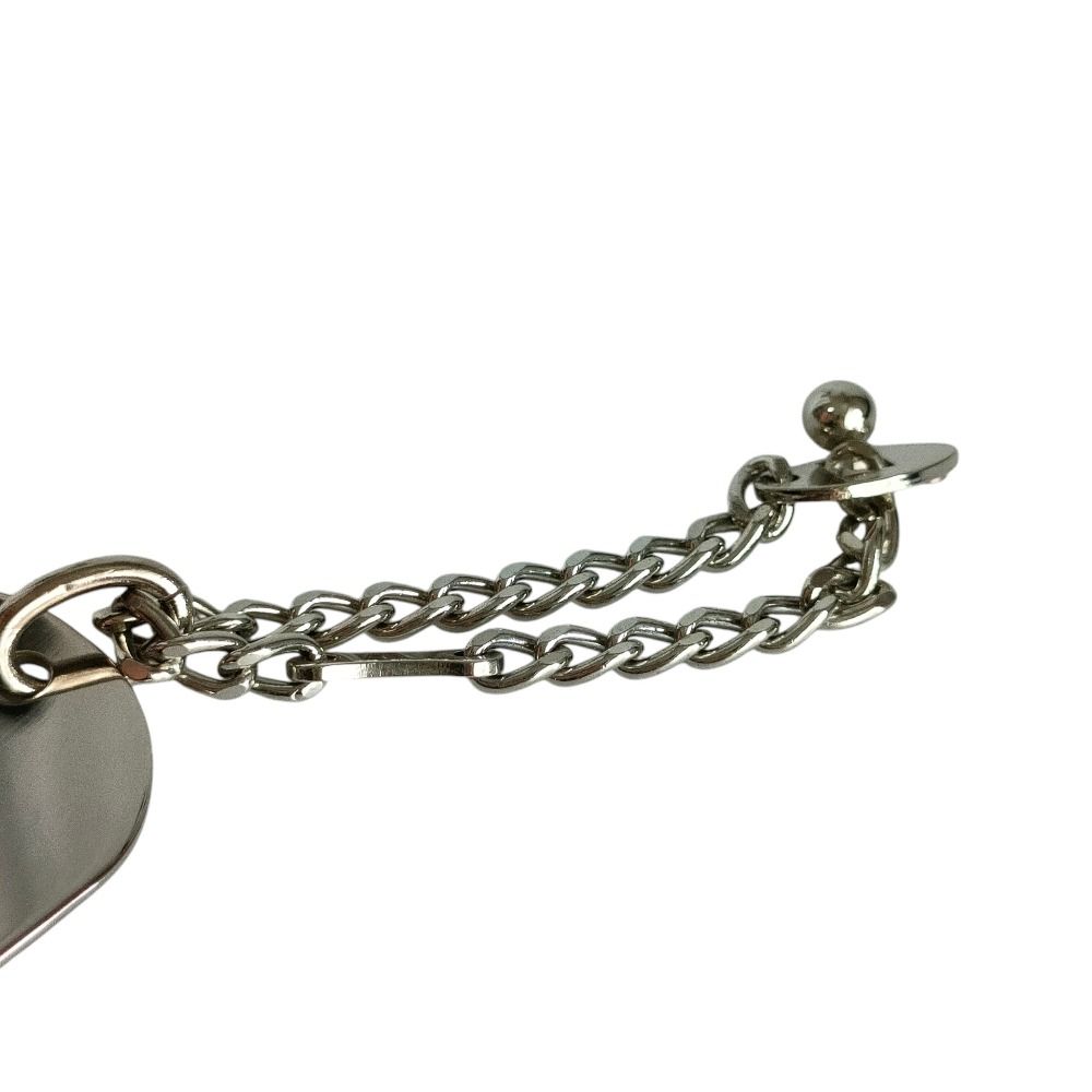 Chanel Logo Plate Dog Tag Key Holder Silver — view 5