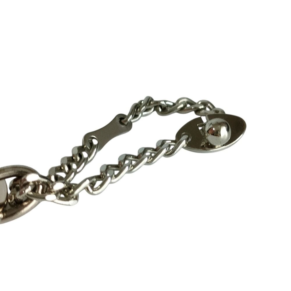 Chanel Logo Plate Dog Tag Key Holder Silver — view 6