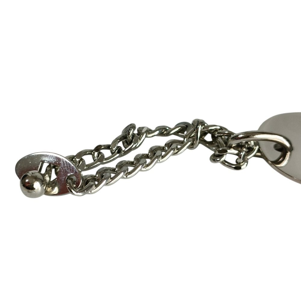 Chanel Logo Plate Dog Tag Key Holder Silver — view 7