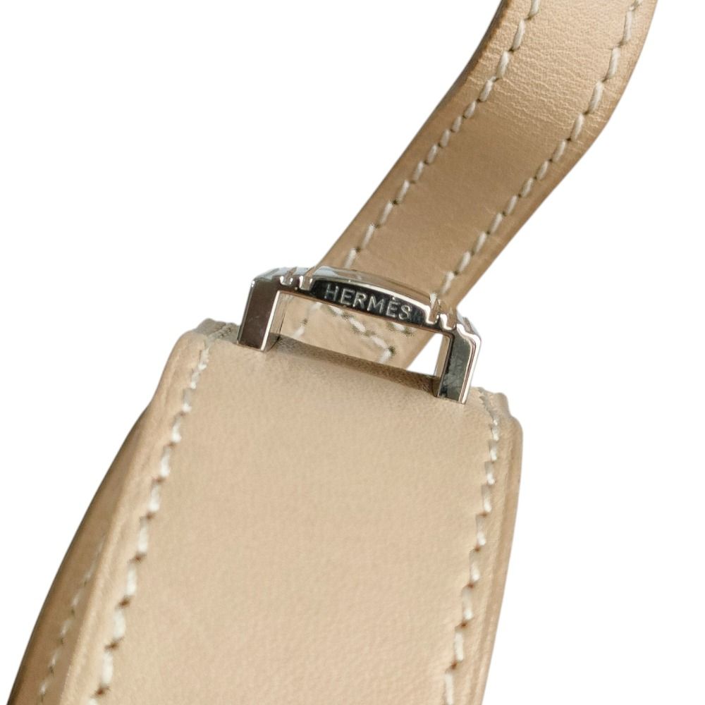Hermes Artemis Leather Bracelet Bangle Beige — view 9