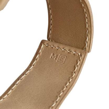 Hermes Artemis Leather Bracelet Bangle Beige — view 7