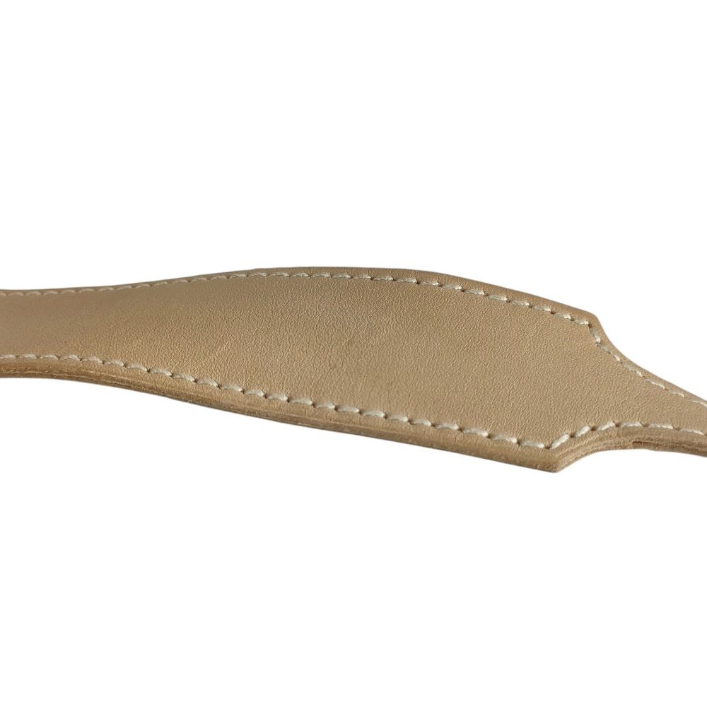 Hermes Artemis Leather Bracelet Bangle Beige — view 8