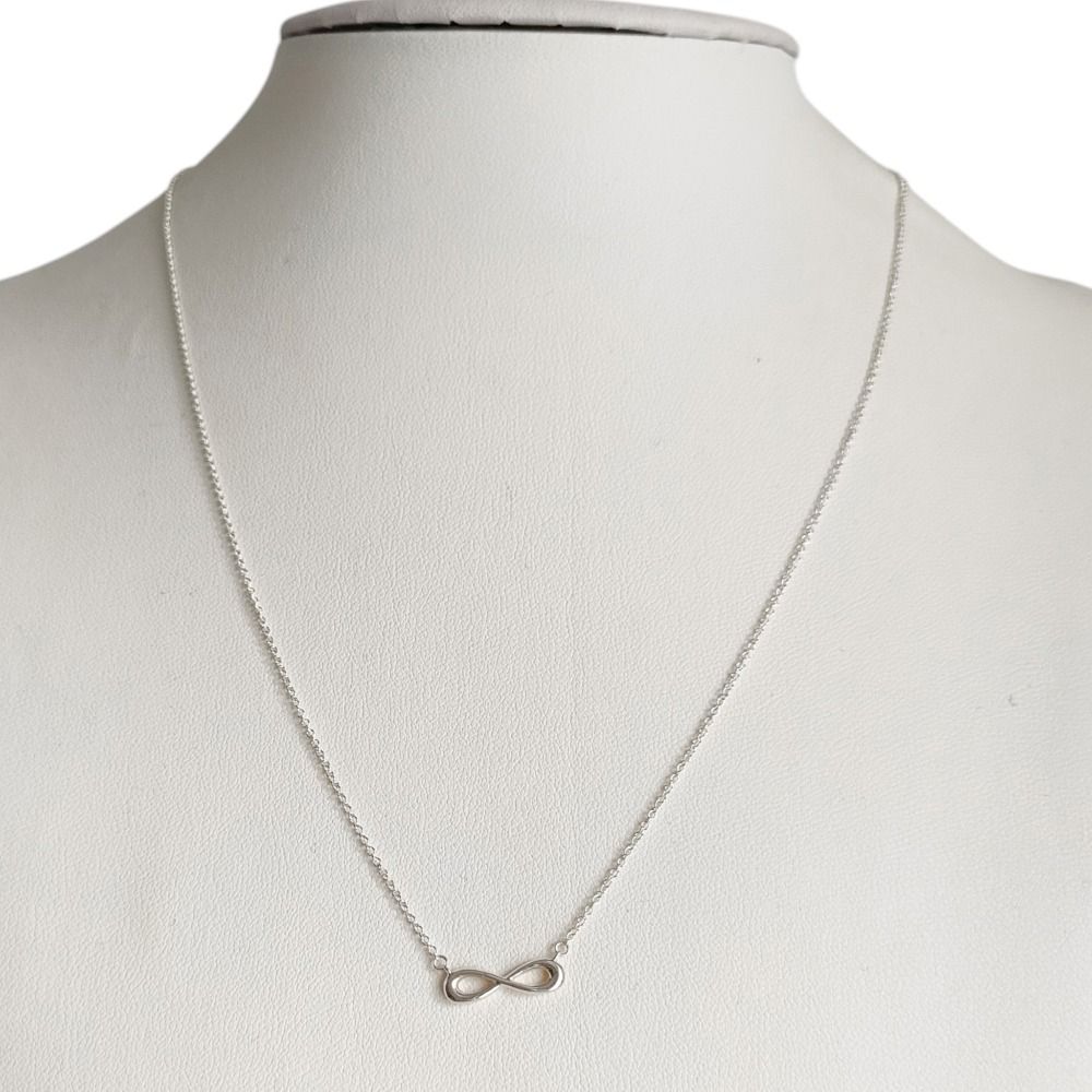 Tiffany & Co Infinity Chain Pendant Necklace Silver — view 6
