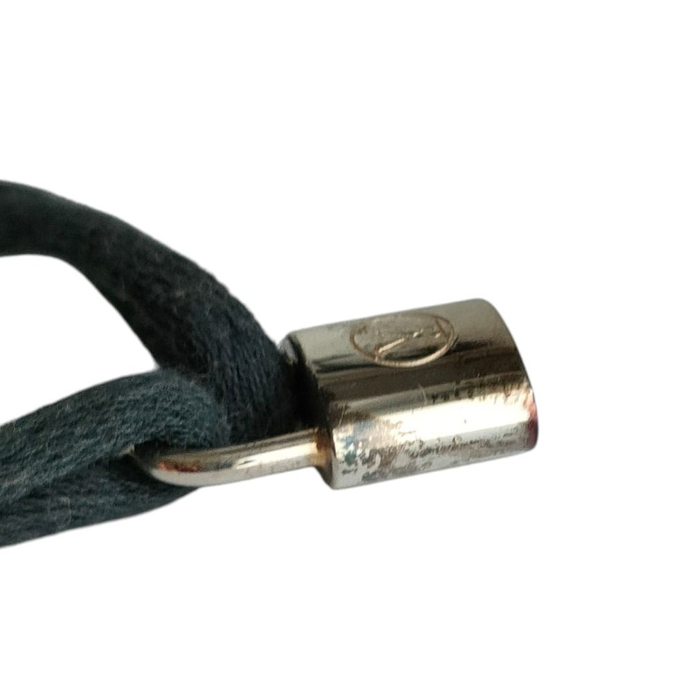 Louis Vuitton Cadena Charm Lockit Cord Bracelet 925 Navy Silver — view 5
