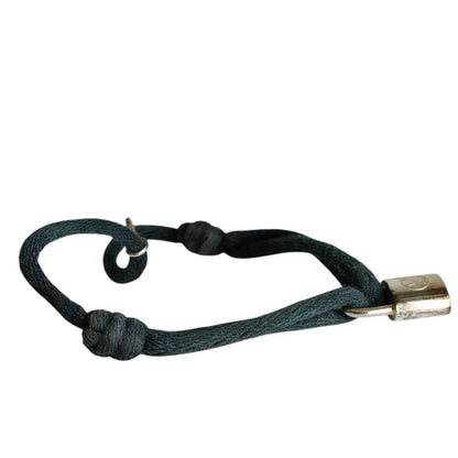 Louis Vuitton Cadena Charm Lockit Cord Bracelet 925 Navy Silver — view 4