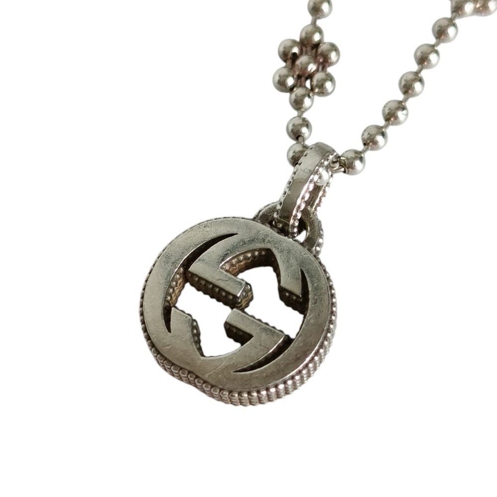 Gucci Interlocking Ball Chain Necklace Silver