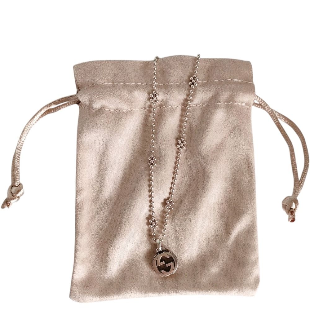 Gucci Interlocking Ball Chain Necklace Silver — view 8