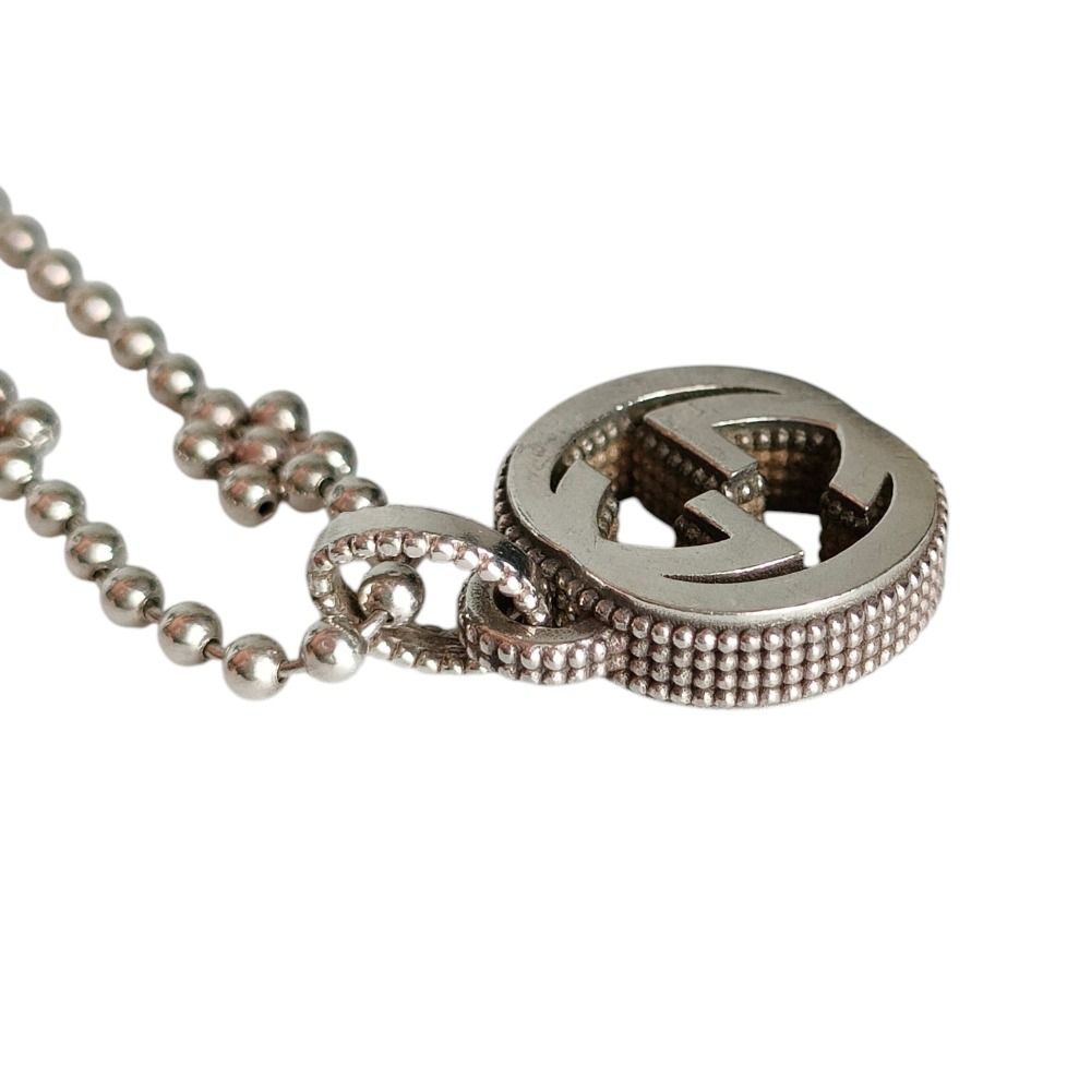 Gucci Interlocking Ball Chain Necklace Silver — view 2